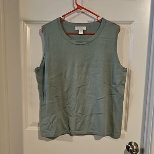 CJ Banks Sleeveless Muscle Tee - Sage Green